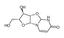 6H-Furo[2',3':4,5]oxazolo[3,2-a]pyrimidin-6-one, 2,3,3a,4a,5,9a-hexahydro-3-hydroxy-2-(hydroxymethyl)-, (2R,3R,3aS,9aR)- 结构式