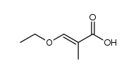 3-乙氧基-2-甲基丙烯酸 结构式