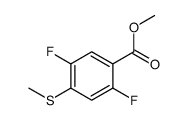 2,5-Diflouro-4-(methylsulfanyl)benzoic acid methyl ester 结构式