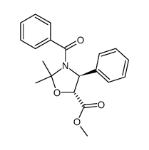 (4S,5R)-3-苯甲酰基-2,2-二甲基-4-苯基恶唑烷-5-羧酸甲酯 结构式
