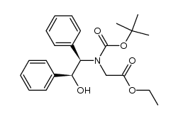 Glycine, N-[(1,1-dimethylethoxy)carbonyl]-N-(2-hydroxy-1,2-diphenylethyl)-, ethyl ester, [S-(R*,S*)]- (9CI) 结构式