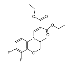 Diethyl[(2,3-dihydro-3-methyl-7,8-difluoro-4H-1,4-benzoxazin-4-yl)methylene propanedioate 结构式