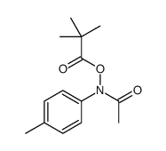 Propanoic acid, 2,2-dimethyl-, acetyl(4-methylphenyl)azanyl ester 结构式