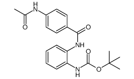 Carbamic acid, N-[2-[[4-(acetylamino)benzoyl]amino]phenyl]-, 1,1-dimethylethyl ester 结构式