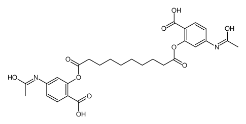Decanedioic acid, bis[5-(acetylamino)-2-carboxyphenyl] ester (9CI) 结构式