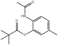 2,2-二甲基丙酸-2-乙酰氨基-5-甲基苯酯 结构式