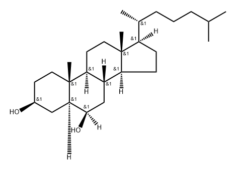 (3β,5α,6β)-5,6-氘代胆甾烷-3,6-二醇 结构式
