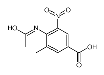4-乙酰氨基-3-甲基-5-硝基苯甲酸 结构式