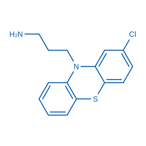 3-(2-氯吩噻嗪-10-基)丙-1-胺 结构式