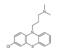3-(3-氯吩噻嗪-10-基)-N,N-二甲基丙-1-胺 结构式