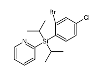 Pyridine, 2-[(2-bromo-4-chlorophenyl)bis(1-methylethyl)silyl]- 结构式