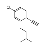 4-氯-1-乙炔基-2-(3-甲基-2-丁烯基)苯 结构式