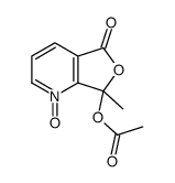7-(acetyloxy)-7-methyl-5-oxo-5H,7H-furo[3,4-b]pyridin-1-ium-1-olate 结构式