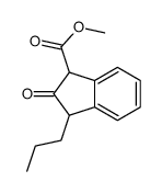 1H-Indene-1-carboxylic acid, 2,3-dihydro-2-oxo-3-propyl-, methyl ester 结构式