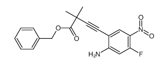4-(2-氨基-4-氟-5-硝基苯基)-2,2-二甲基-3-丁炔酸苄酯 结构式