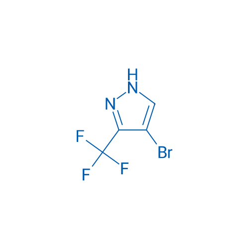 4-溴-3-三氟甲基吡唑 结构式