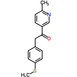 1-(6-甲基-3-吡啶)-2-[4-(甲巯基)苯基]-乙酮 结构式