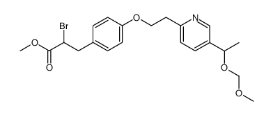 Benzenepropanoic acid, α-bromo-4-[2-[5-[1-(methoxymethoxy)ethyl]-2-pyridinyl]ethoxy]-, methyl ester 结构式