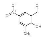 2-羟基-3-甲基-5-硝基苯甲醛 结构式