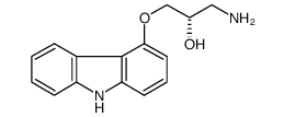(S)-1-氨基-3-(9H-咔唑-4-氧基)-2-丙醇 结构式