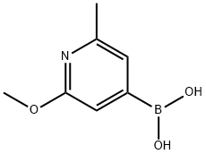 (2-甲氧基-6-甲基吡啶-4-基)硼酸 结构式