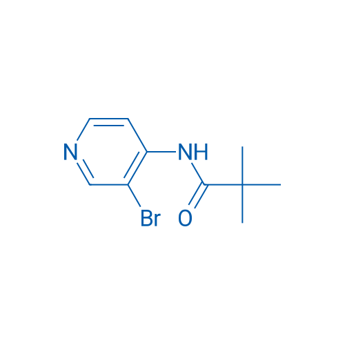 N-(3-溴-4-吡啶基)-2,2-二甲基丙酰胺 结构式