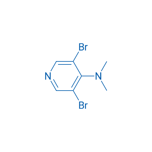 3,5-二溴-N,N-二甲基吡啶-4-胺 结构式