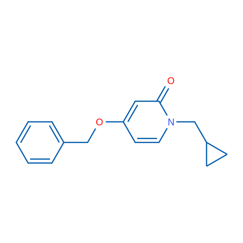 4-(苄氧基)-1-(环丙基甲基)吡啶-2(1H)-酮 结构式