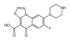 7-氟-5-氧代-8-(1-哌嗪基)-5H-噻唑并[3,2-a]喹啉-4-羧酸 结构式