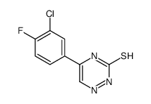 5-(3-氯-4-氟苯基)-2H-1,2,4-三嗪-3-硫酮 结构式