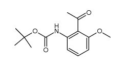 Carbamic acid, N-(2-acetyl-3-methoxyphenyl)-, 1,1-dimethylethyl ester 结构式