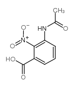 3-乙酰基氨基-2-硝基-苯甲酸 结构式