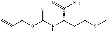 N-[(S)-1-氨基甲酰基-3-(甲硫基)丙基]氨基甲酸烯丙酯 结构式