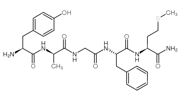 TYR-D-ALA-GLY-PHE-MET-NH2 结构式