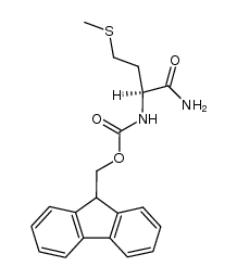 N-[(1S)-1-(氨基甲酰基)-3-(甲硫基)丙基]氨基甲酸-9H-芴-9-基甲酯 结构式