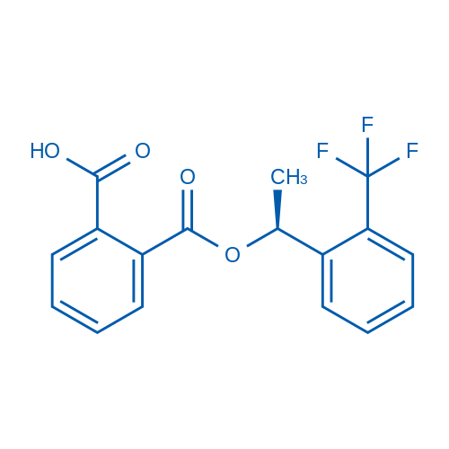 (S)-2-((1-(2-(Trifluoromethyl)phenyl)ethoxy)carbonyl)benzoic acid 结构式
