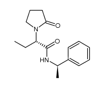 1-Pyrrolidineacetamide, α-ethyl-2-oxo-N-[(1R)-1-phenylethyl]-, (αS)- 结构式