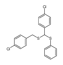 Benzene, 1-chloro-4-[[[(4-chlorophenyl)methyl]thio](phenylthio)methyl]- (9CI) 结构式