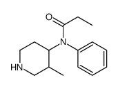 N-(3-Methyl-4-piperidinyl)-N-phenylpropanamide 结构式
