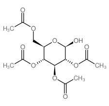 2,3,4,6-四-O-乙酰-β-D-吡喃葡萄糖 结构式