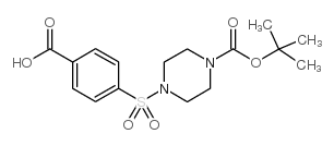 4-(4-(叔丁氧羰基)哌嗪-1-基磺酰基)苯甲酸 结构式