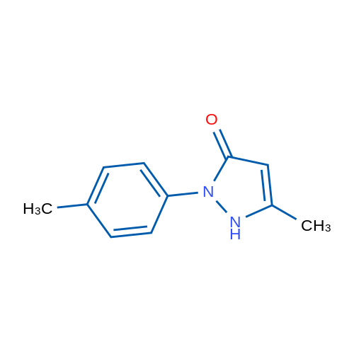 5-甲基-2-(4-甲基苯基)-1H-吡唑-3-酮 结构式