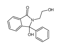 3-羟基-2-(2-羟乙基)-3-苯基异吲哚啉-1-酮 结构式