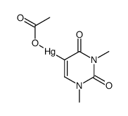 Mercury, (acetato-κO)(1,2,3,4-tetrahydro-1,3-dimethyl-2,4-dioxo-5-pyrimidinyl)- 结构式