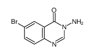 3-氨基-6-溴喹唑啉-4(3H)-酮 结构式