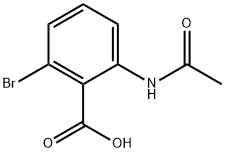 2-乙酰氨基-6-溴苯甲酸 结构式