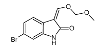 6-溴-1,3-二氢-3-[(甲氧基甲氧基)亚甲基]-2H-吲哚-2-酮 结构式