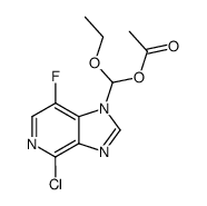 1H-Imidazo[4,5-c]pyridine-1-methanol, 4-chloro-α-ethoxy-7-fluoro-, 1-acetate 结构式