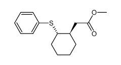 Cyclohexaneacetic acid, 2-(phenylthio)-, methyl ester, trans- (9CI) 结构式