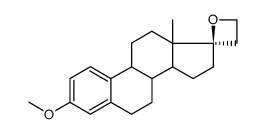 17,21-环氧-3-甲氧基-19-去甲孕甾-1,3,5(10)-三烯 结构式